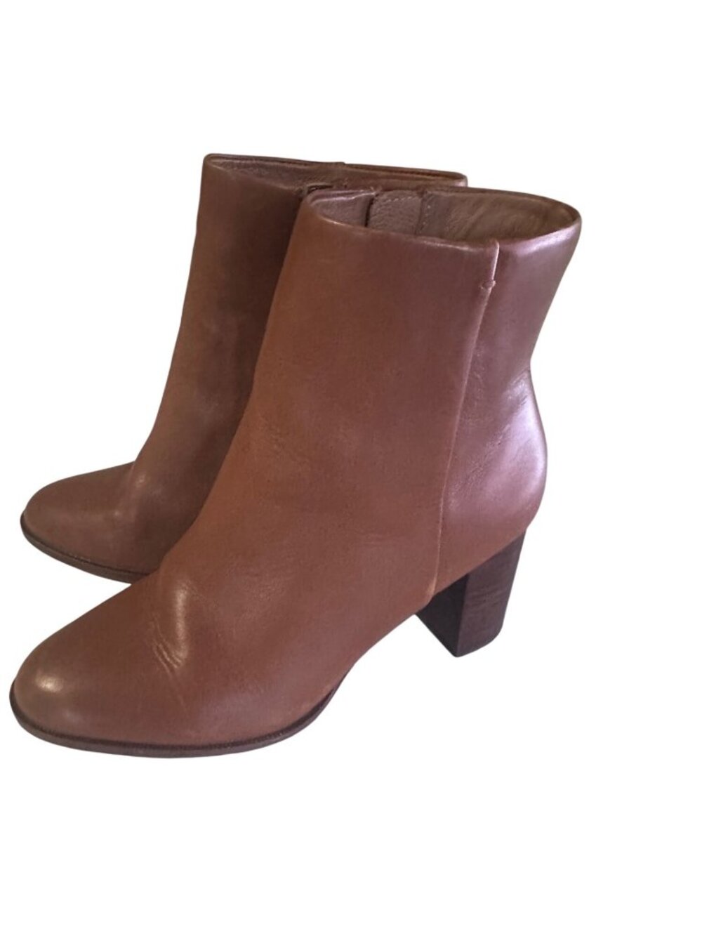 Madewell brown leather The Mira-side-seam ankle boot size 7